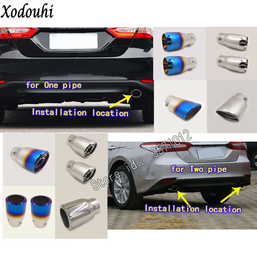 Для Toyota New Camry XV70 крышка автомобиля глушитель внешний задний выхлопной трубы посвятить выхлопной Совет хвост выход орнамент вентиляционное отверстие 1/2 шт