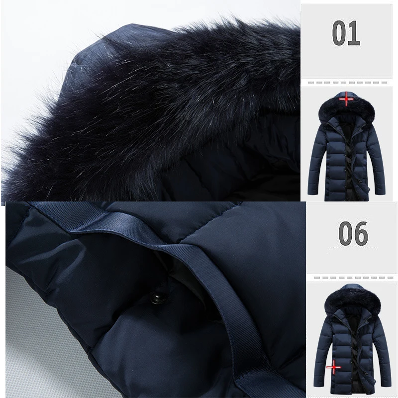 Зимняя мужская куртка теплая повседневная одежда зимние длинные хлопковые