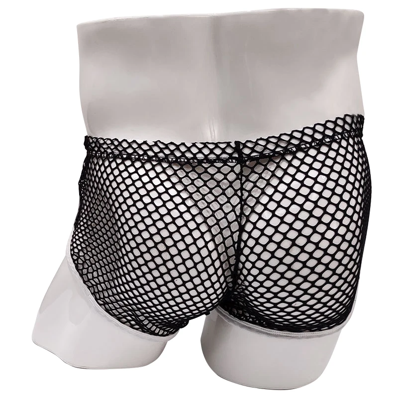 Новые пикантные Стиль Для мужчин прозрачные трусики боксеры с вырезами низкой