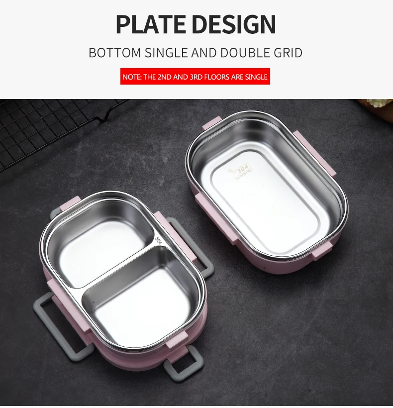 WORTHBUY японский картон Ланч-бокс 304 из нержавеющей стали Bento box для детей контейнер для хранения еды герметичный Bento Ланч-бокс