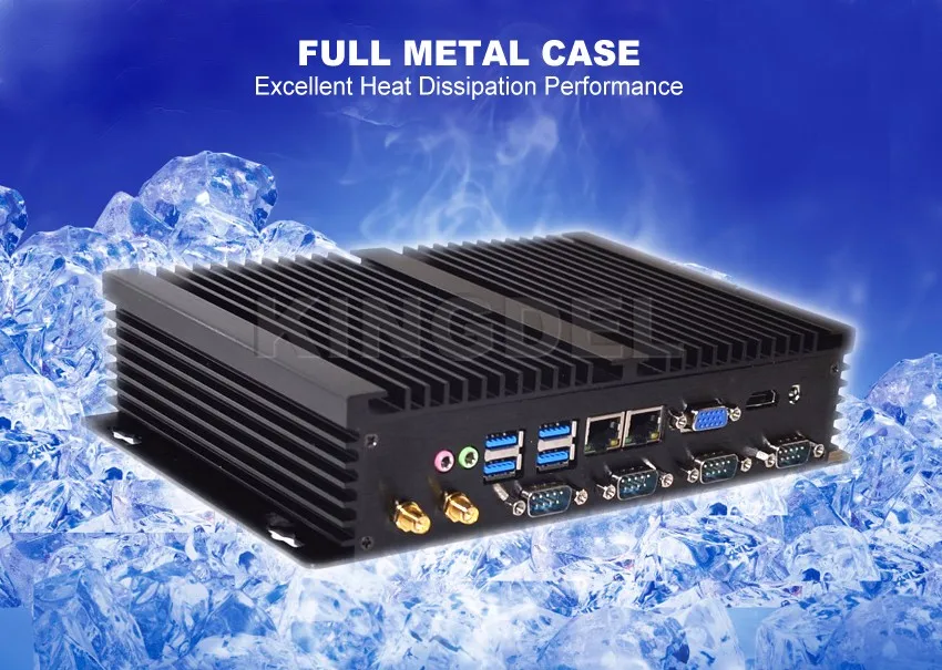 Kingdel i5 промышленный ПК безвентиляторный мини ПК intel i5 3317 URugged компьютер Celeron 1037U встроенный системный блок компьютера 4* RS232COM 8* USB