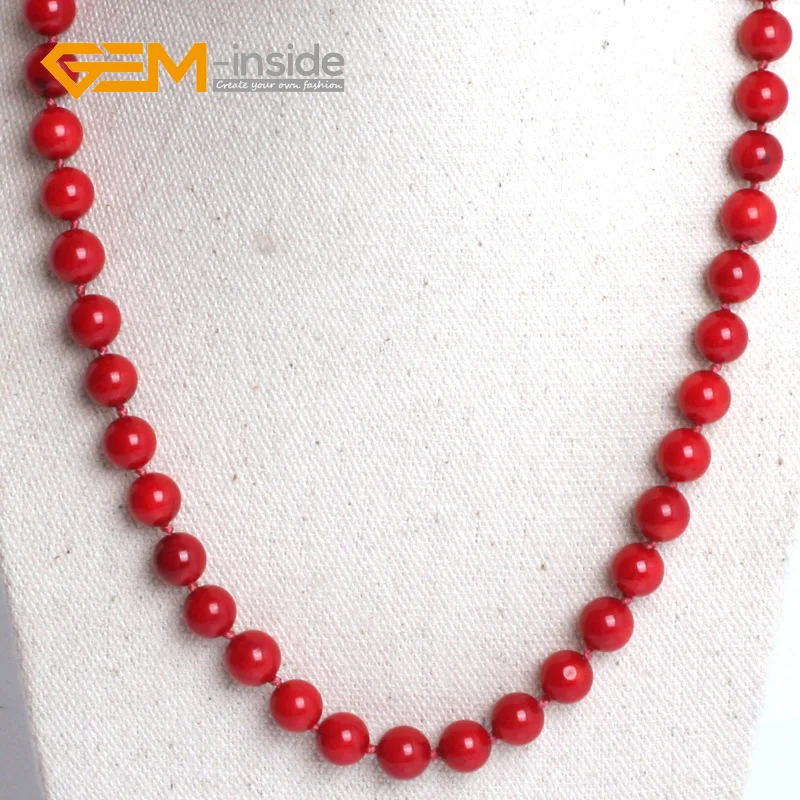 Новое подлинное Южно-морское коралловое ожерелье с круглыми бусинами