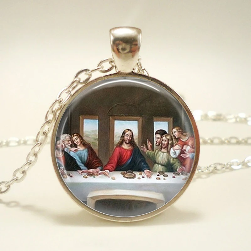 Купольное ожерелье для ужина с покрытием из стекла рождественский подарок