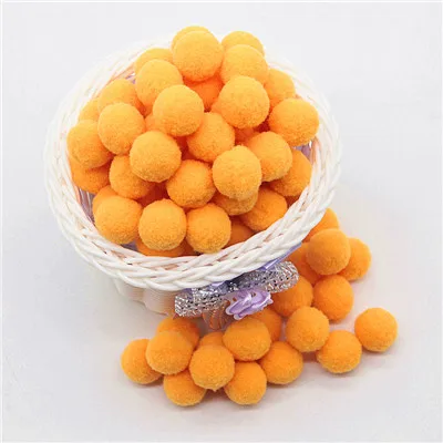 38 orange red 10/15/20/25 мм Мини пышная Нижняя Pom Poms помпонами ручной работы для детей игрушки свадебный Декор Сделай Сам швейного Ремесла поставок 100 шт - Цвет: 38 orange red