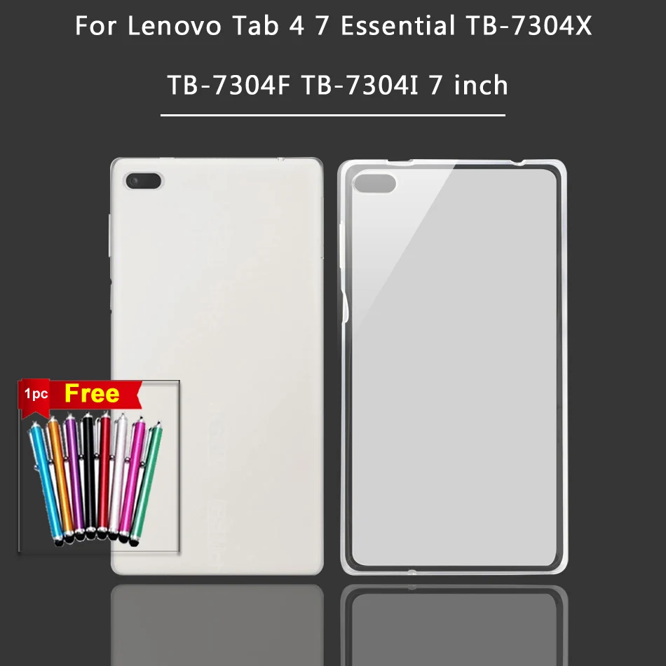 Мягкая прозрачная Противоударная задняя крышка из ТПУ Для Lenovo Tab4 Tab 4 7 Essential TB 7304