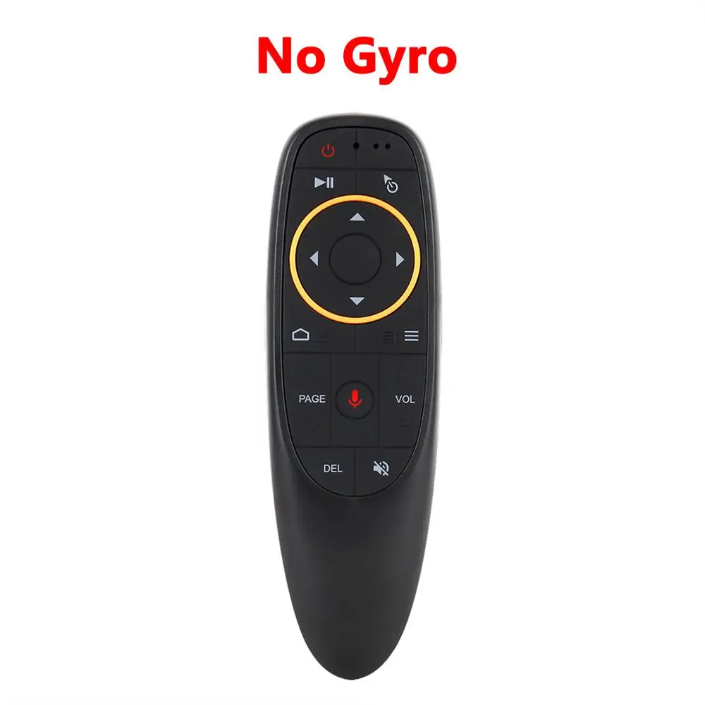 No Gyro G10 Голосовое управление Беспроводная воздушная мышь 2,4G RF гироскоп датчик умный пульт дистанционного управления с микрофоном для X96 H96 Android tv Box Мини ПК - Цвет: No Gyro