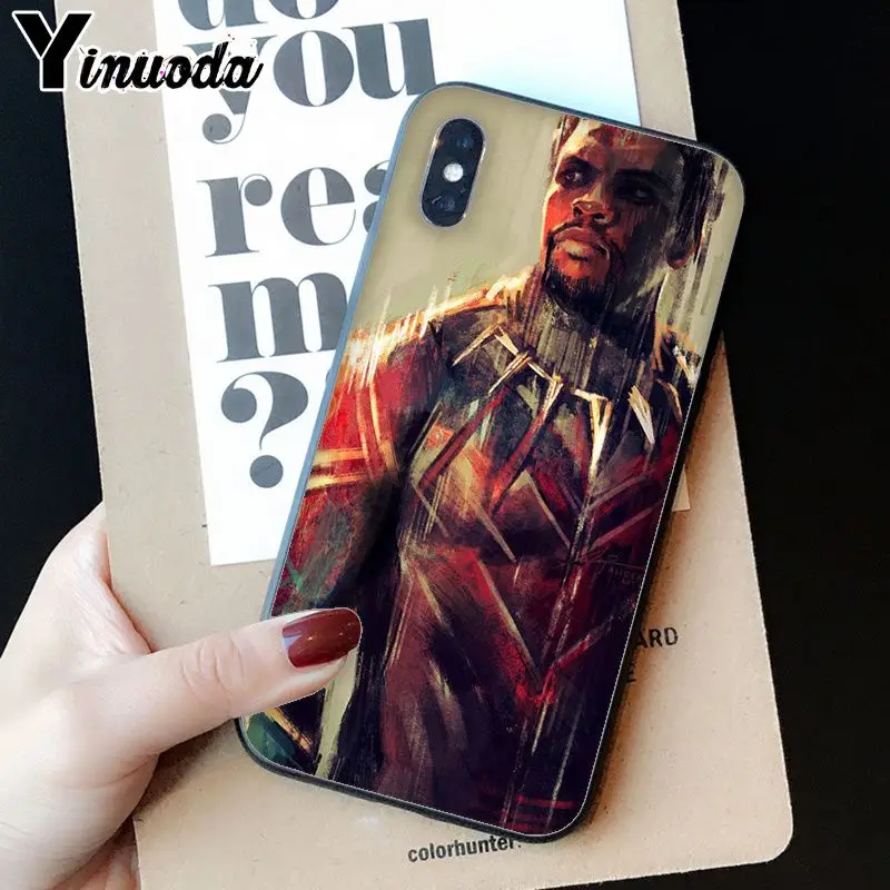 A7 Yinuoda Marvel Heroes Черная пантера Новинка чехол для телефона Fundas для Apple iPhone 8 7 6 6 S плюс X XS MAX 5 5S SE XR крышка мобильного телефона - Цвет: A7