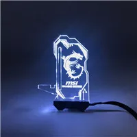 White(Remark NO.) RGB, акриловый кронштейн для графического процессора, Мульти Стиль, подсвеченный кронштейн для видеокарты, шасси, лампа верия, вертикальный разъем, поддержка ASUS AURA - Цвет лезвия: White(Remark NO.)
