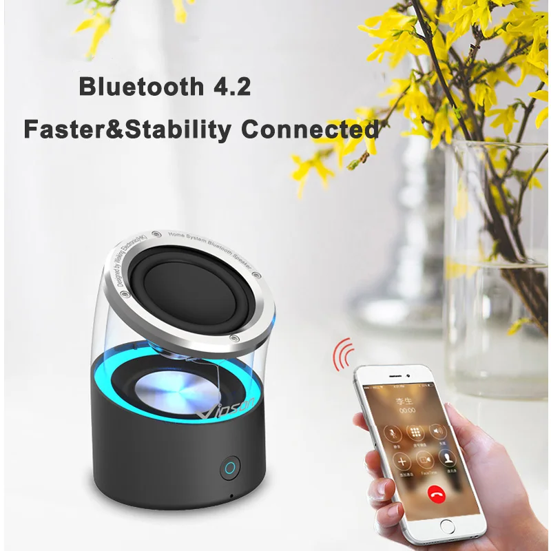 Колонки Vidson i3 TWS прозрачная колонка Bluetooth 4 2 светящаяся трубка портативная bluetooth