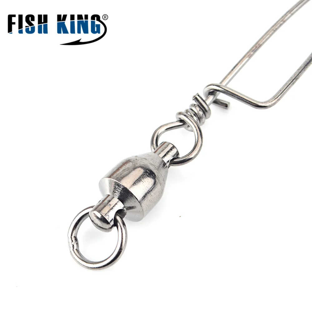 Рыбий король 1 упаковка # 10 шариковый подшипник рыболовный шарнир с берегом вид