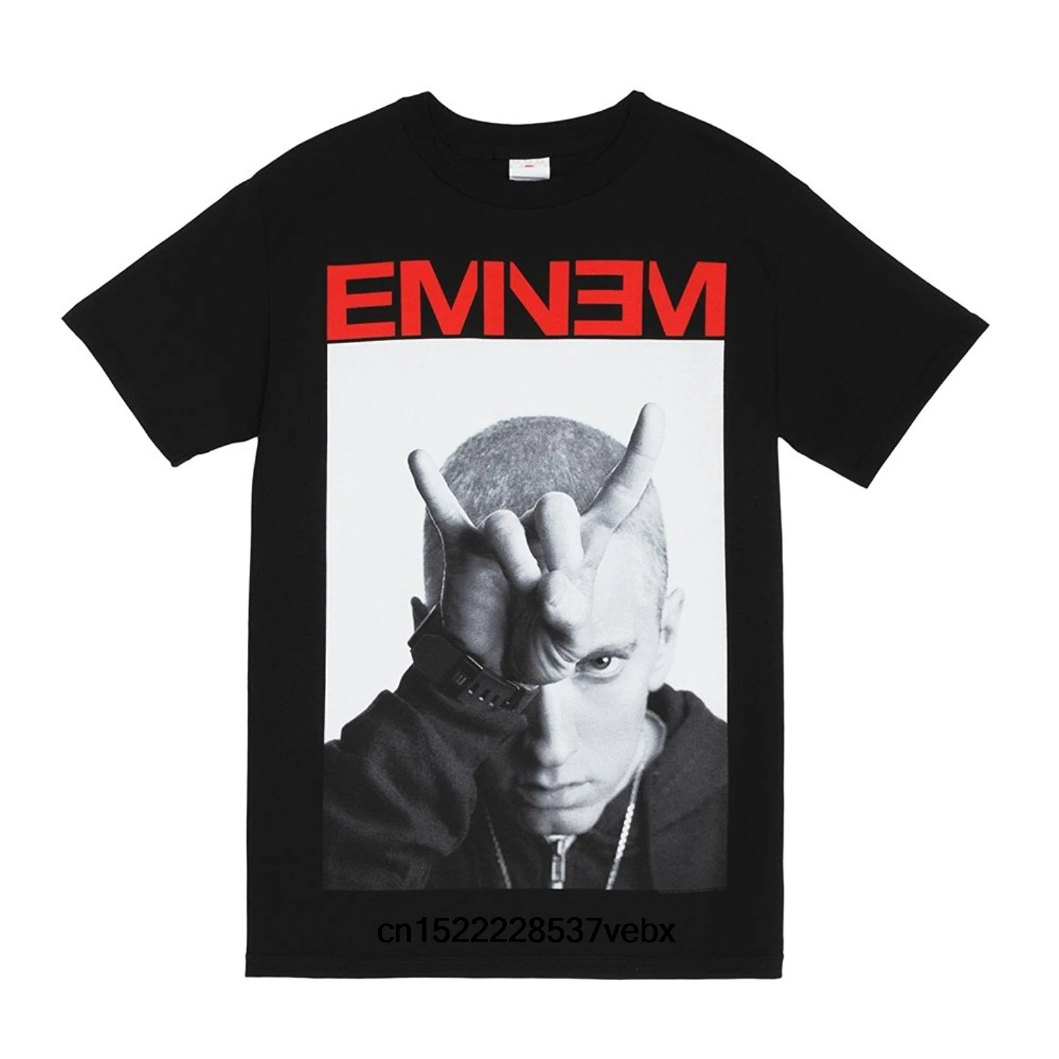 Модная мужская летняя футболка Eminem Devil Horns Мужская хлопковая повседневная