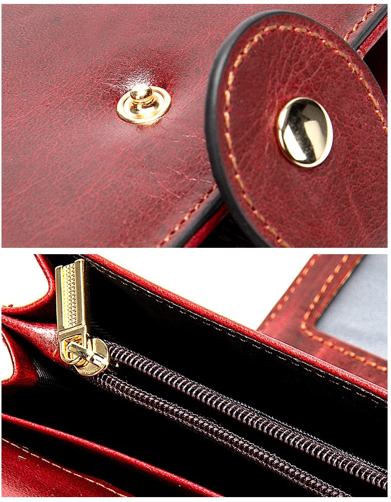 MJ Women's Wallet Genuine Leather Female Long Women Card Holder Wallets Money Bags Lady Clutch Purse Coin Pocket | Багаж и сумки