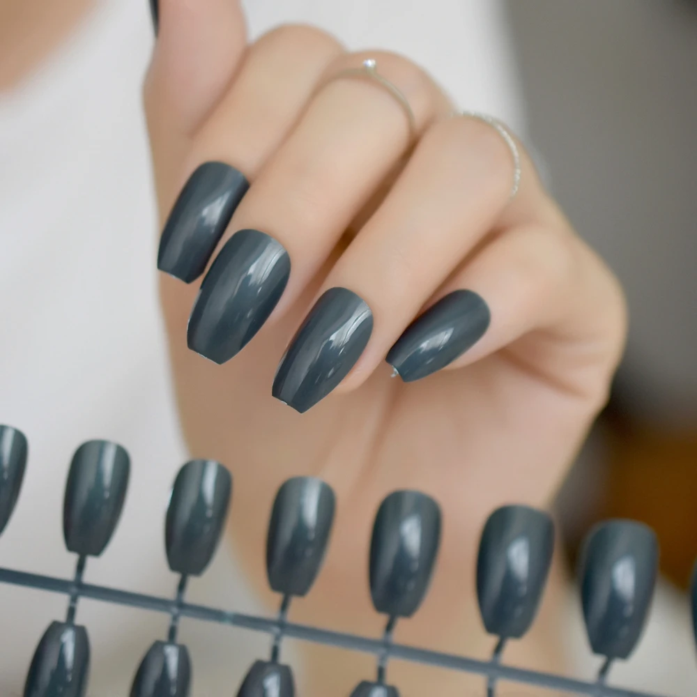 Новая балерина кончики для ногтей полные ногти форма гроба искусственный