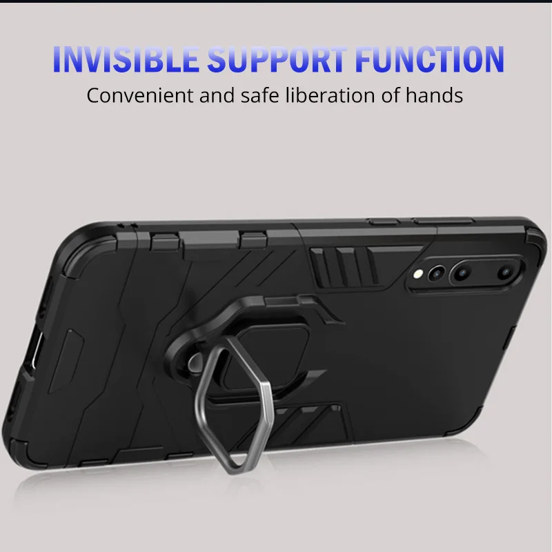 ZNP роскошный бронированный чехол для телефона с подставкой для huawei P20 Lite P20 с кольцом-держателем противоударный чехол для huawei P20 Pro Чехол в виде ракушки