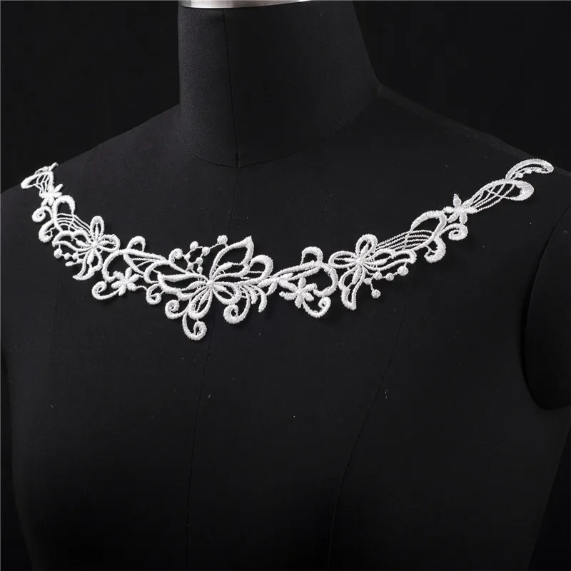 2 шт. аппликация для украшения шеи 26x19 см|lace trim|venise lace trimneckline collar |