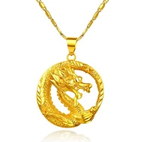 myth flying dragon pendant chain 18k gold trend mens womens pendant necklace gothic style jewelry