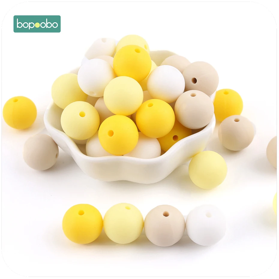 Bopoobo, 20 мм, Детские Силиконовые Бусины, 10 шт., карамельный цвет, укусы, пищевые аксессуары для прорезывания зубов, сделай сам, ювелирные изделия для кормления ребенка, Прорезыватель для зубов