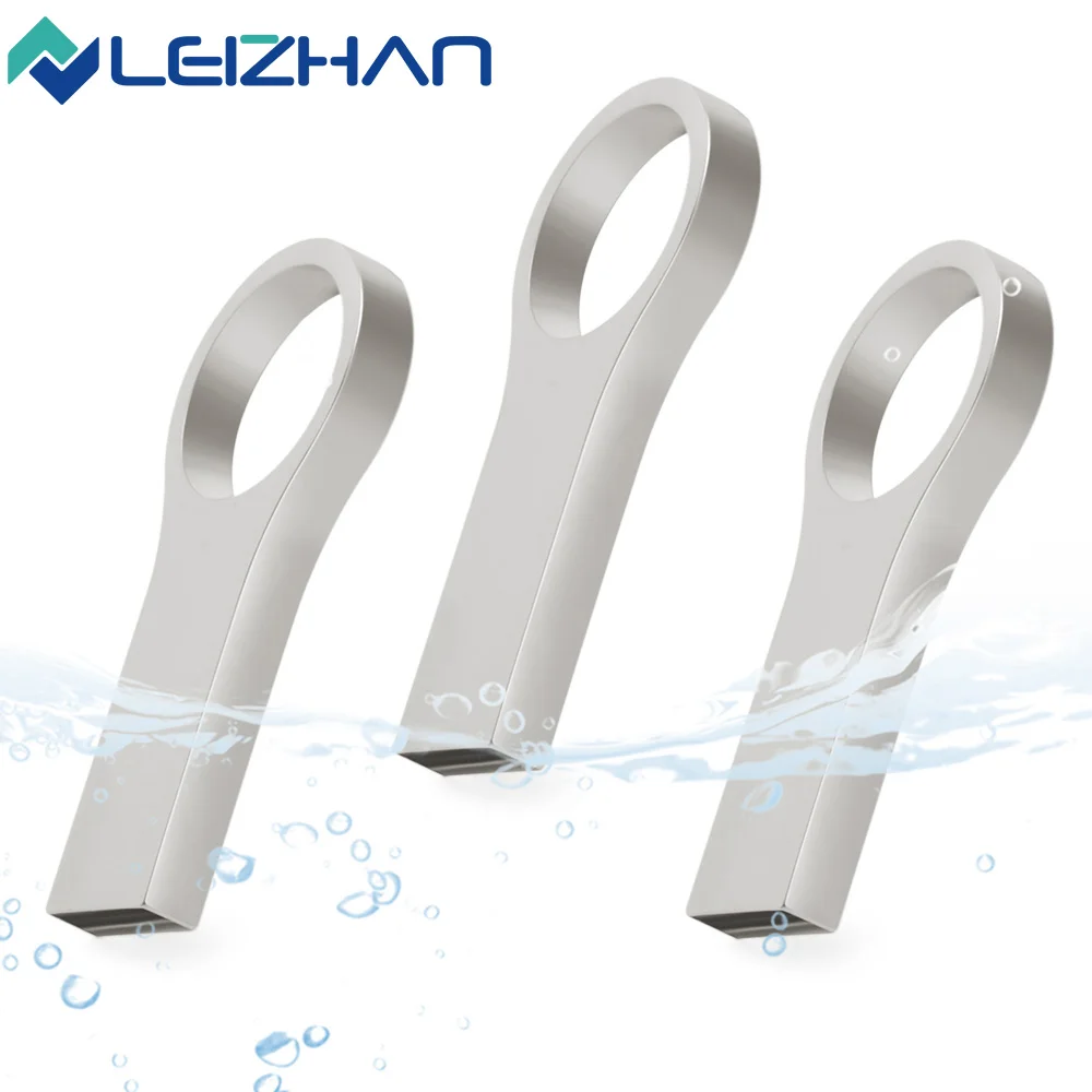 LEIZHA USB карта памяти металлический флэш накопитель брелок 64 ГБ 32 16 8 4 флеш