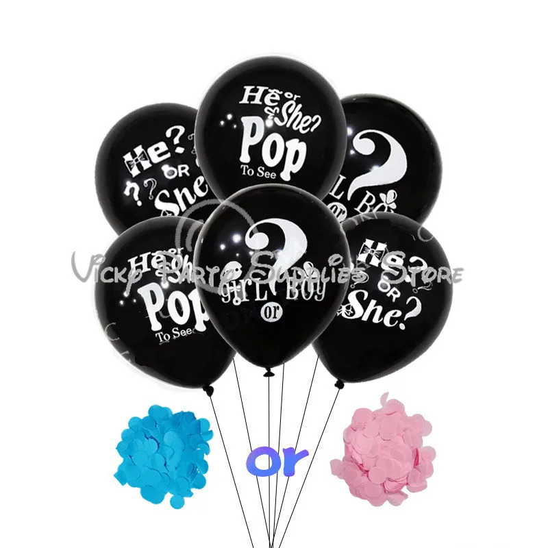 Набор воздушных шаров для вечеринки мальчика или девочки розового и голубого