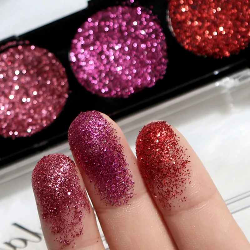 5 цветов сексуальная блестящая палитра теней для век Косметика прессованные