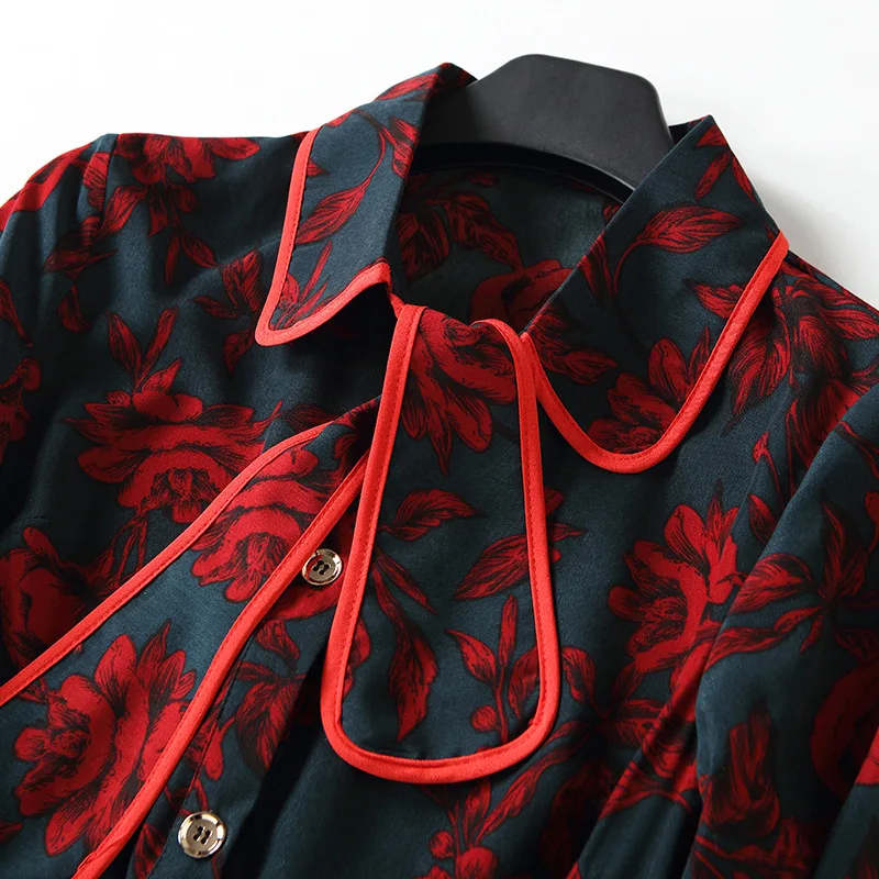 Черный с красным цветочным длинное платье пляжное женские богемные платья