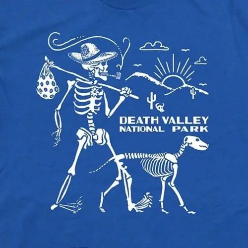 Мужская футболка со скелетом Death Valley походная в национальном парке Джошуа 2019 |