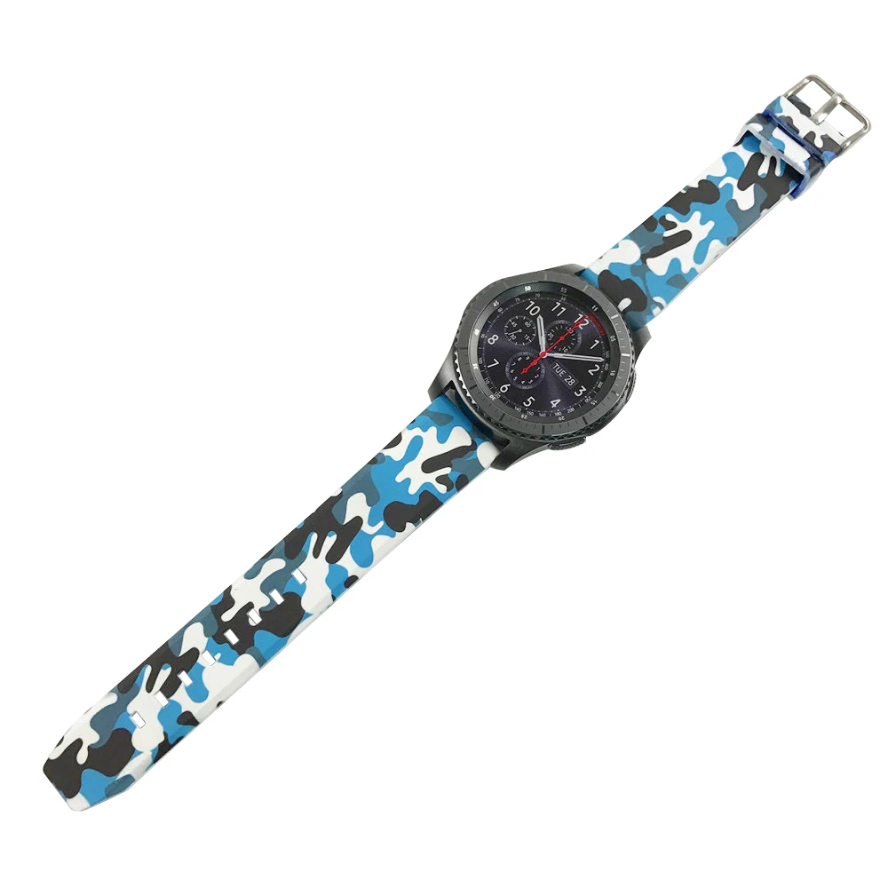 Ремешок силиконовый для Samsung Gear S3 Classic/Frontier цветной спортивный Камуфляжный
