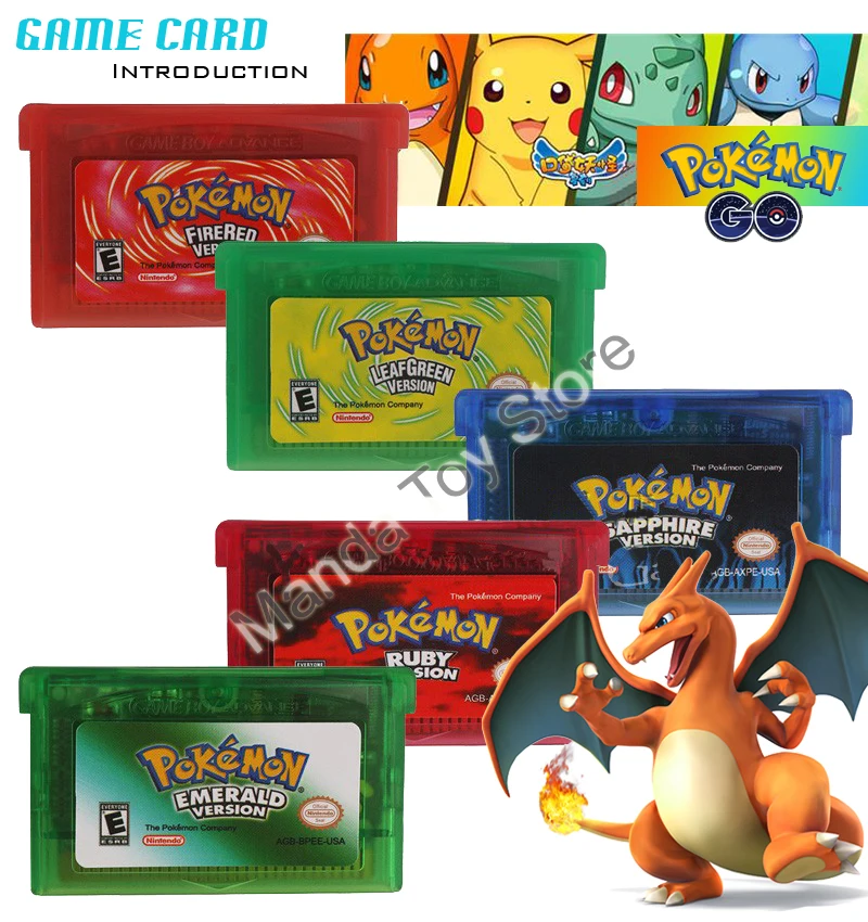 20 шт./лот GBA GAame Poke Collective Edition картридж для видеоигр консоль карта Game Boy Advance