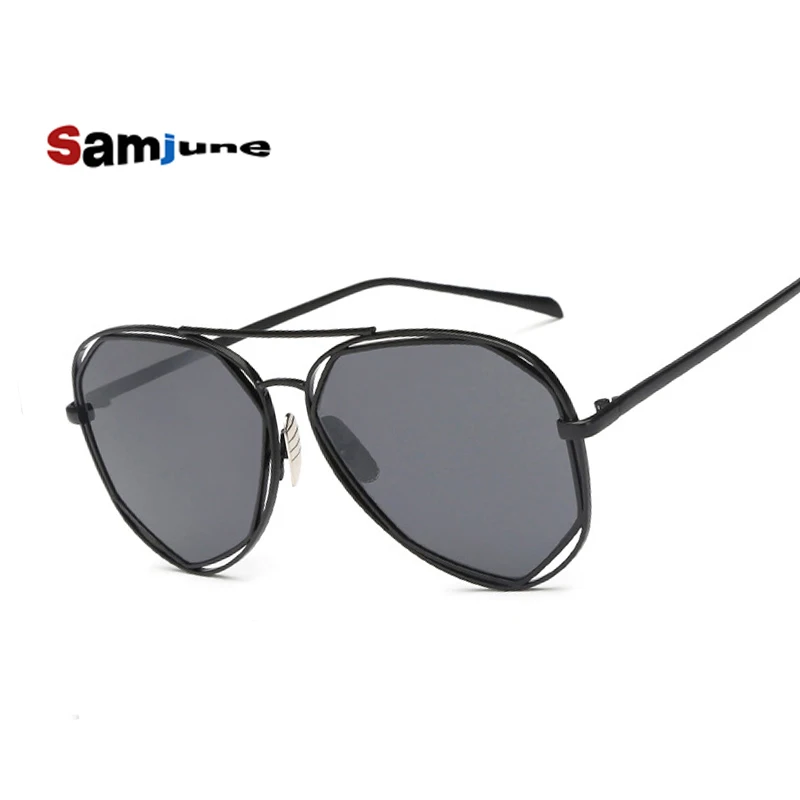 Samjune новые модные очки с большой оправой мужские и женские солнцезащитные