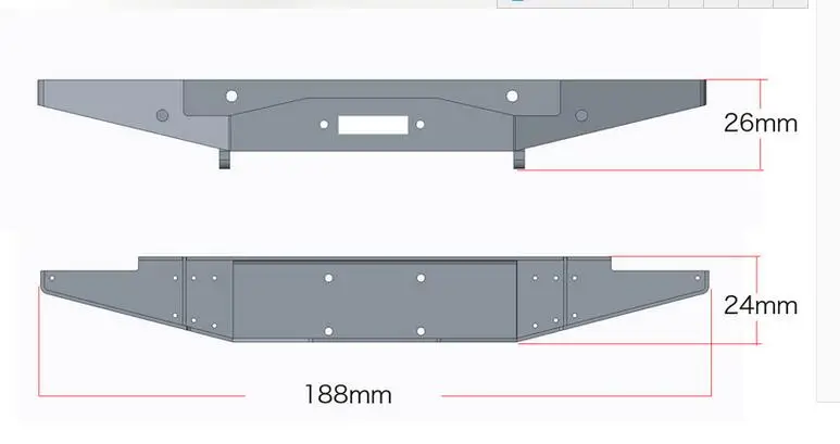 Rear/Front Chassis Bumper with KTRC or Led Lights for RC 1/10 RC8WD Land Defender D110 D90 DG2 Gelande II Rover | Игрушки и хобби