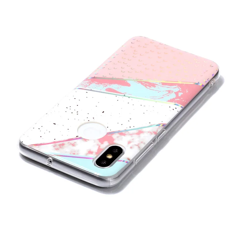 HEMASOLY Case For Xiaomi Mi Mix 2S 8 A2 6X 6 Soft Silicone Laser Shiny Marble Cover |