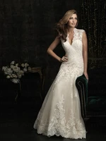 vestido de noiva new design casamento a line with cap sleeves robe de mariage bridal dress lace wedding dresses