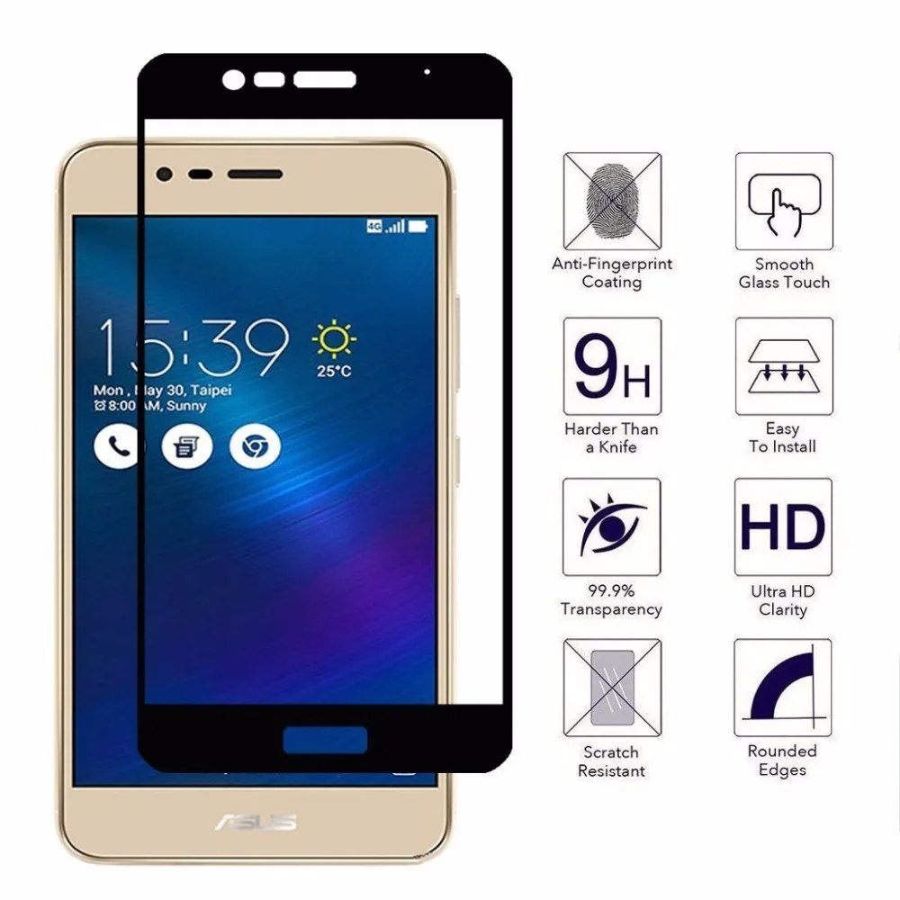 Закаленное стекло на весь экран для ASUS Zenfone 3 MAX ZC520TL ZC520 TL ZC 520TL max3 X008D X008|Защитные