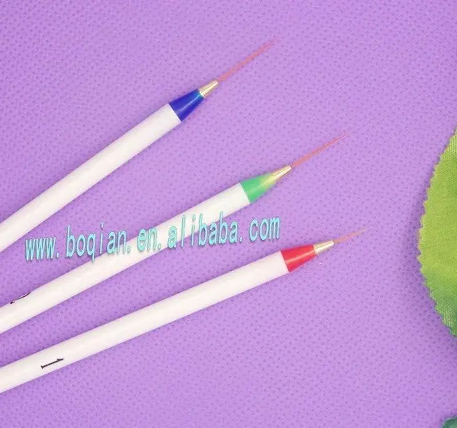 BQAN 3 шт. набор кистей для маникюра и подводки ногтей Французская линия