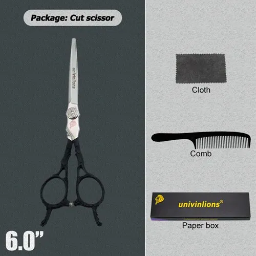 black antlers cut 5,5/6,0 Профессиональные Парикмахерские ножницы Япония сталь ножницы для стрижки волос ножницы парикмахер салон Инструменты для истончения волос ножницы - Цвет: black antlers cut