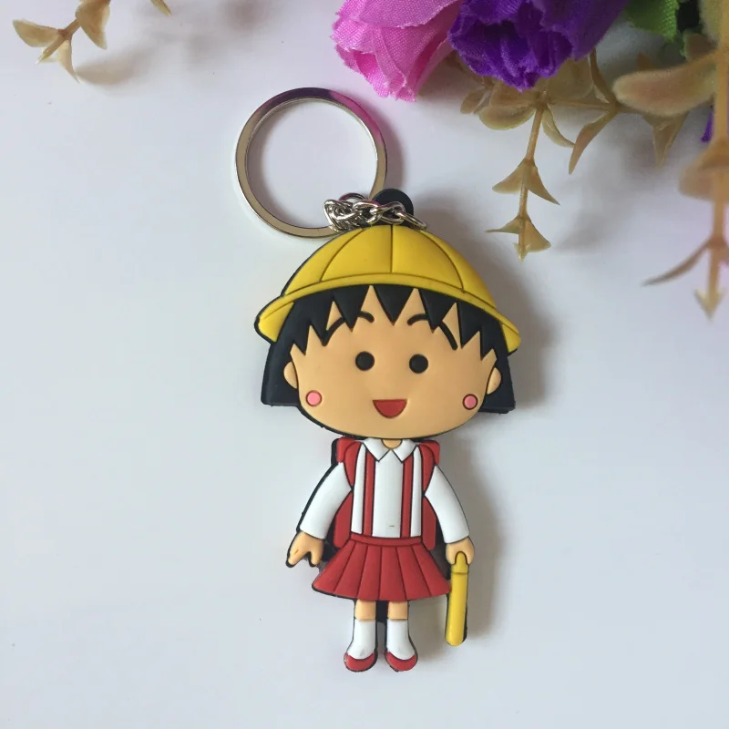 Chibi Maruko-чан», пижамы, брелок для ключей, лидер продаж силикагель кулон, логотипы марок машин, брелок для ключей, автомобильные аксессуары, брелок для автомобиля цепи cosaner