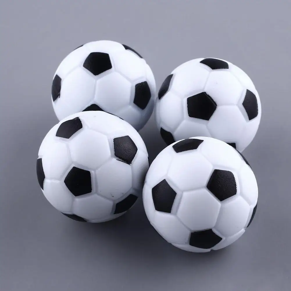 Забавный пластиковый 4 шт 32 мм Футбол футбольный мяч Fussball черный+ белый