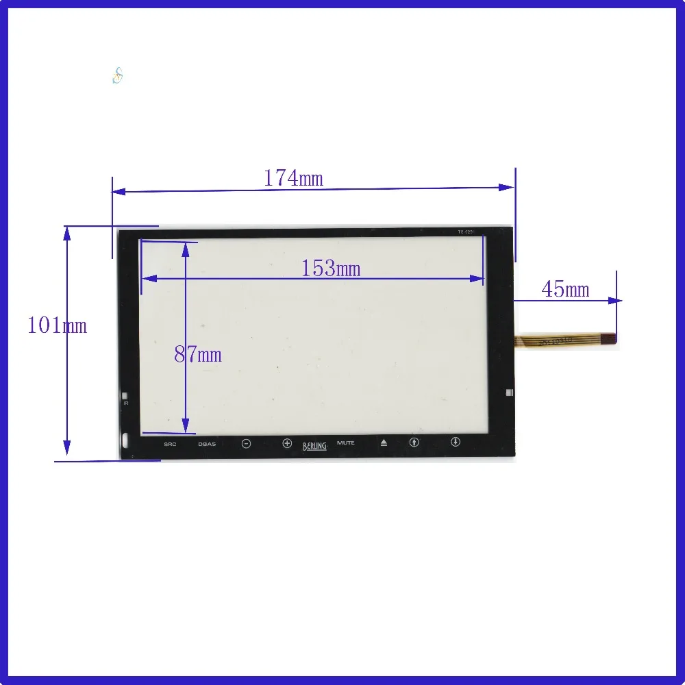 7 дюймовый сенсорный экран ZhiYuSun 174 мм * 101 4 провода резистивный для BERLING TS 9291 069086