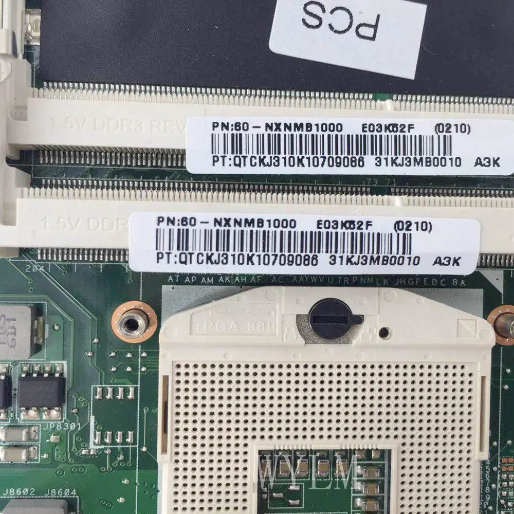 K52F Материнская плата Asus A52F X52F K52F материнская плата для ноутбука REV 2,2 DDR3 PGA989 60-NXNMB1000 тестирование работы