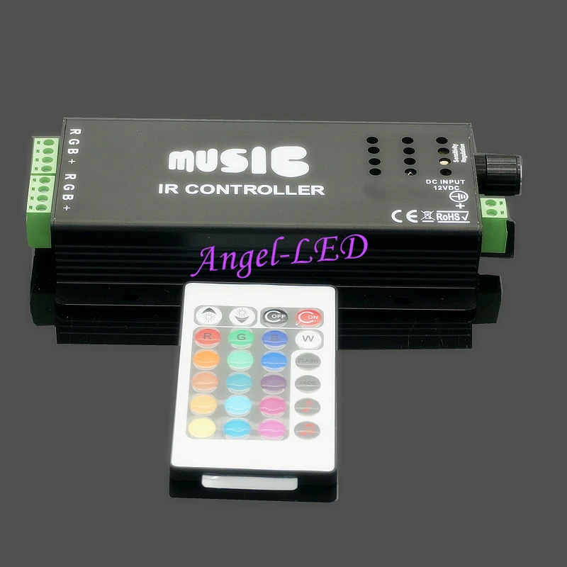 DC12V 24V 24 клавиши музыкальный контроллер ИК пульт RGB led звуковой датчик для 5050