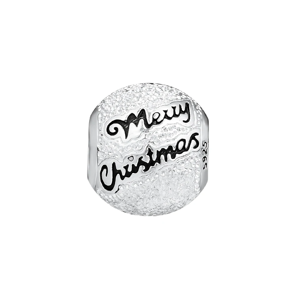 Шарм бусина CKK с надписью Merry Christmas подходит для оригинальных Браслетов
