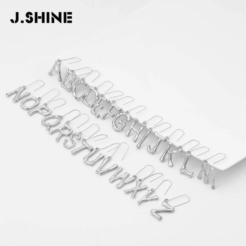 JShine Hyperbole A Z большие металлические серьги подвески с буквами модные ювелирные