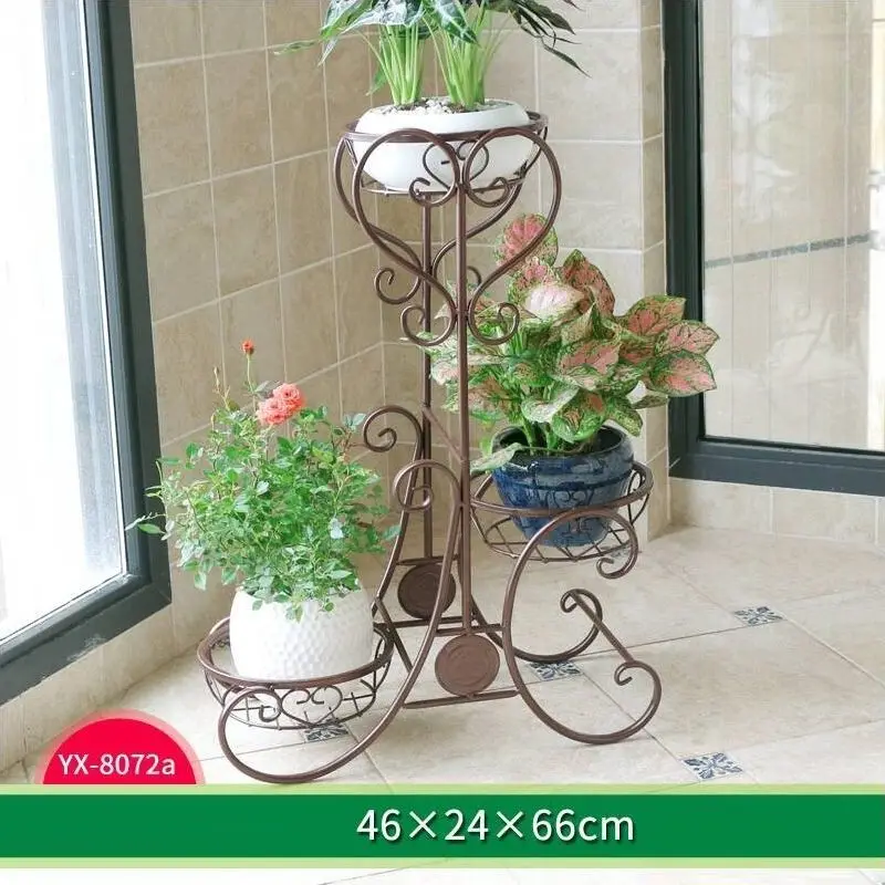 MODEL B Pour Plante Открытый Декор декоратор Rek металлический плантен Стандартный украшения Exterieur Balkon Balcon Цветочная Полка Подставка для растений - Цвет: MODEL B
