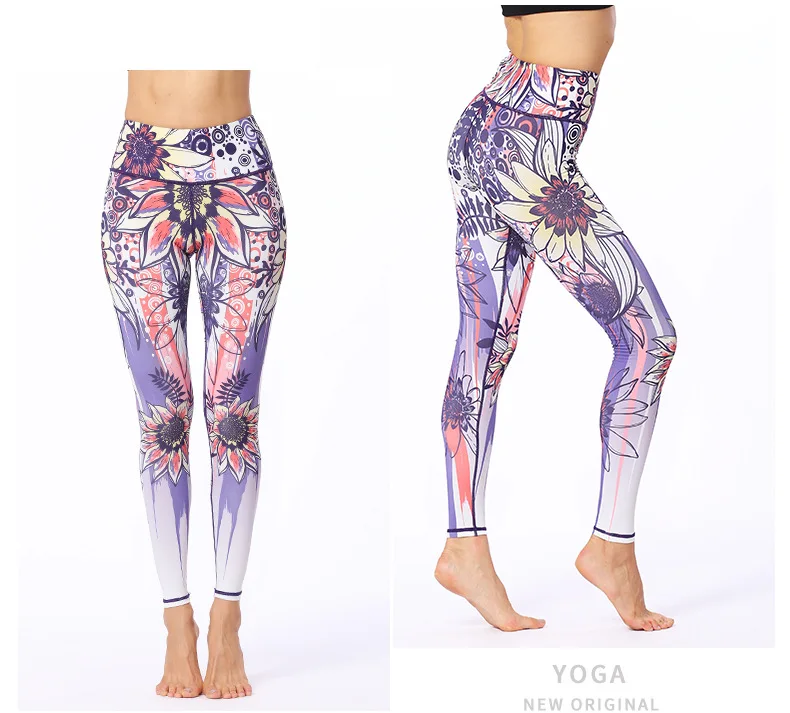 Для Женщин Йога Брюки Фитнес леггинсы Activewear тренажерный зал спорта Для женщин сжатия тренировки Высокая Талия Брюки для девочек брюки для девочек
