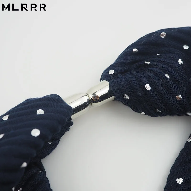 MLRRR новый модный мятый яркий женский шарф нагрудник с пряжкой (серый розовый