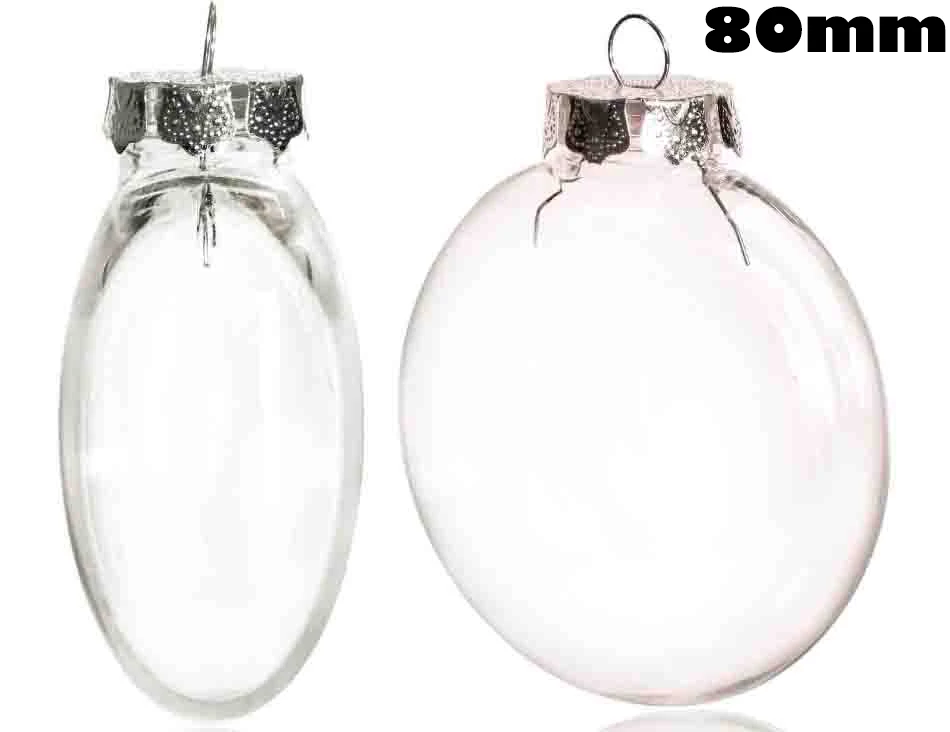 80mm Акция-DIY Paintable/небьющееся прозрачное Рождественское украшение 100 мм Пластиковая шариковая, 10/упаковка - Цвет: 80mm