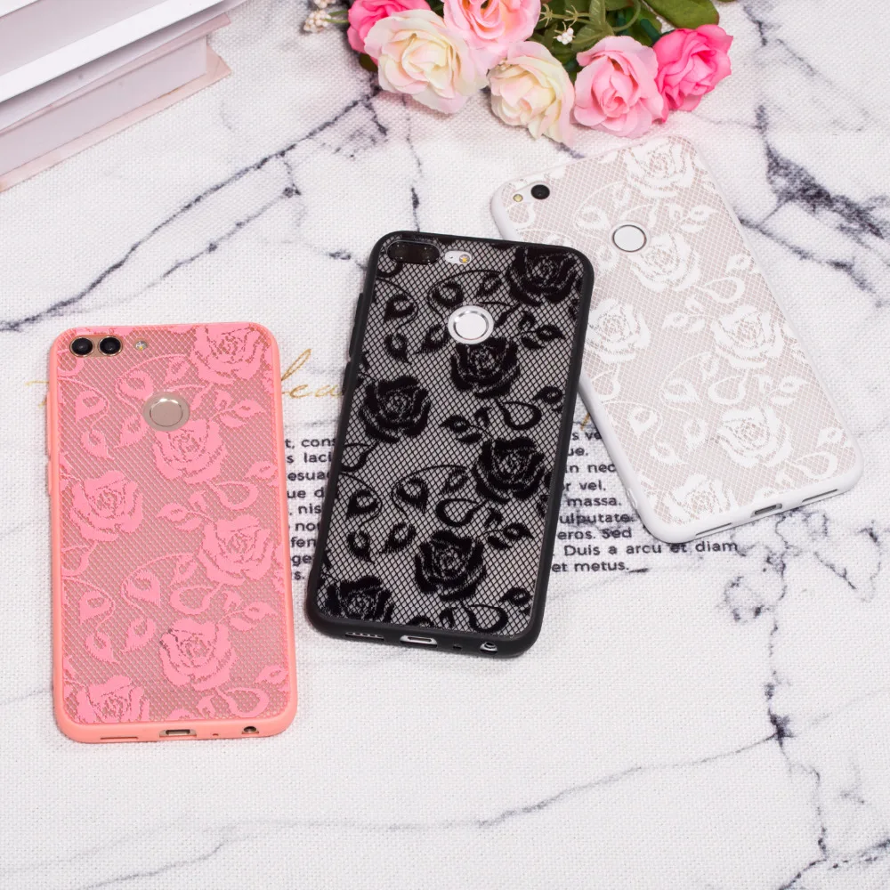 Сексуальный 3D кружевной цветок цветочный чехол для телефона huawei Enjoy 7 S чехлы P