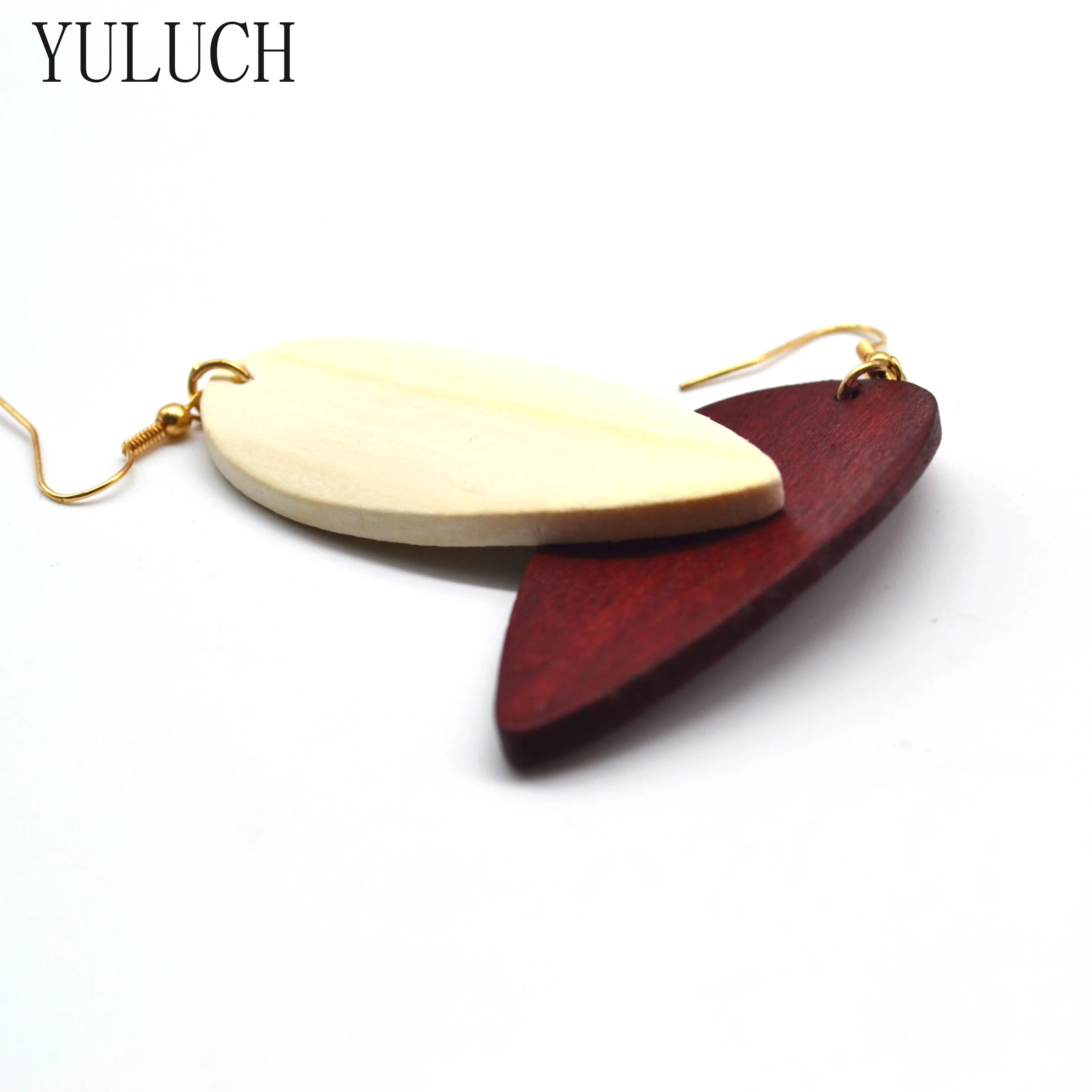 YULUCH деревянные серьги ручной работы 2017 новый дизайн сплав крючки для ушей
