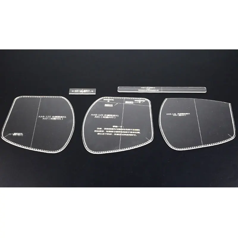 Acrylic template Прозрачный акриловый кожаный шаблон для рукоделия Трафарет Шаблон DIY для изготовления поясной упаковки 15*20*1,2 см DIY сумка для хранения кожаный шаблон инструмент - Цвет: Acrylic template