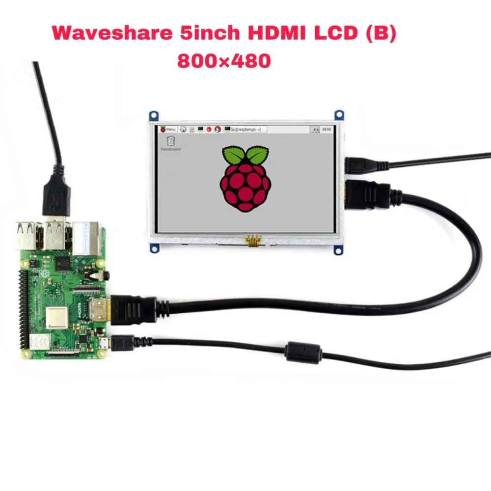 Waveshare 5 дюймовый HDMI LCD (B) 800*480 резистивный сенсорный экран LCD/монитор поддержка Windows